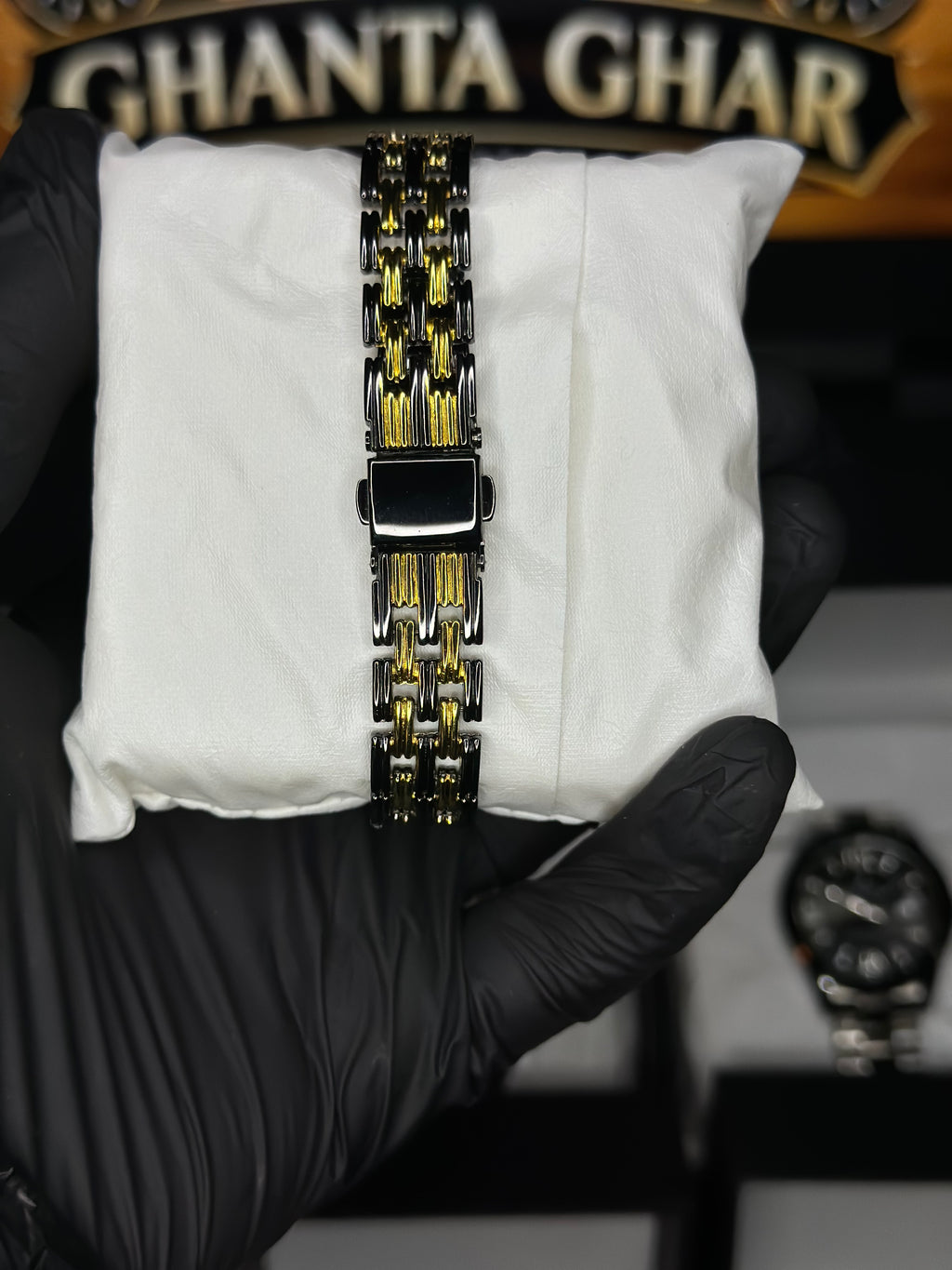 Black Dial Ladies Domino watch