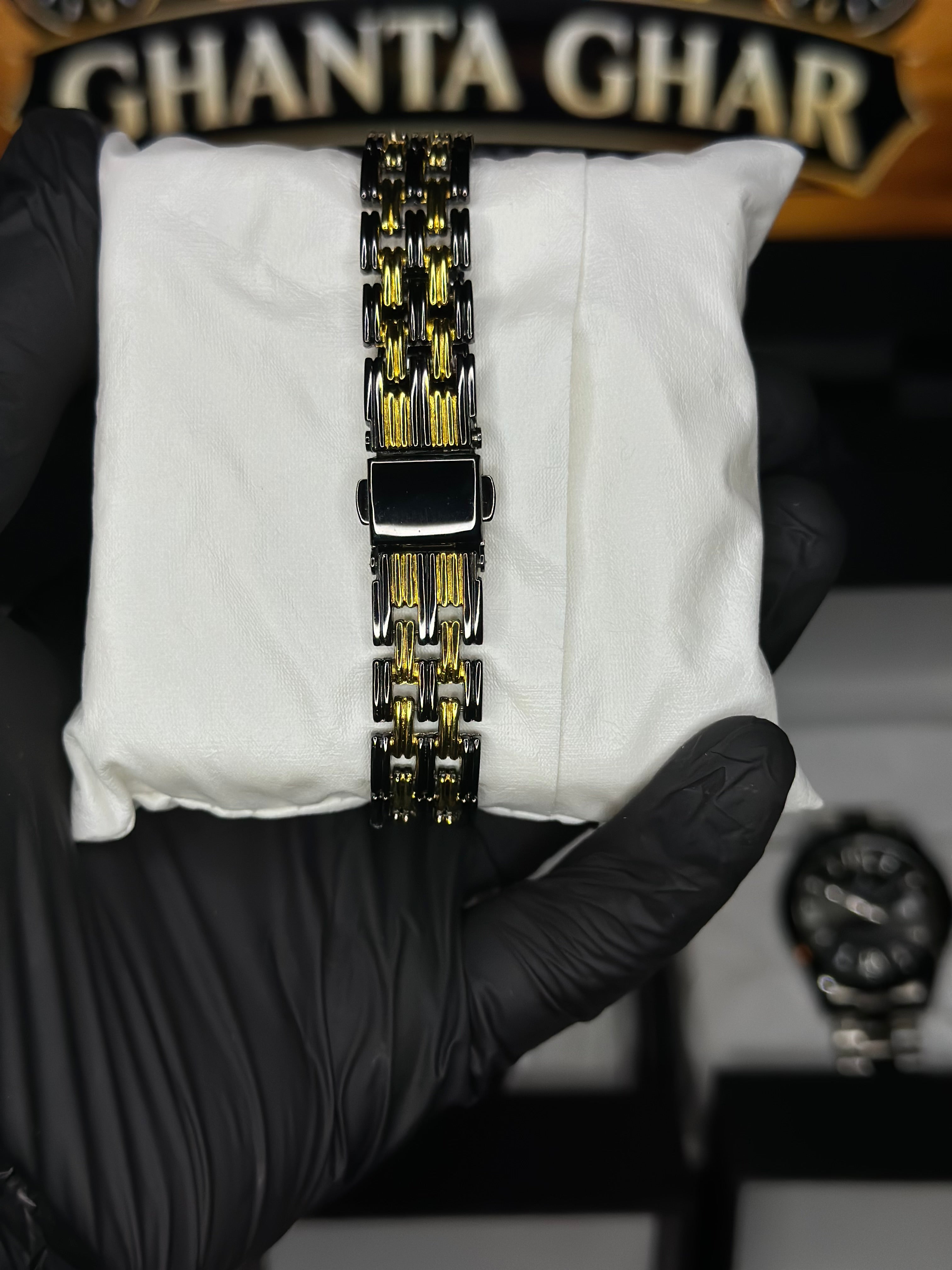 Black Dial Ladies Domino watch