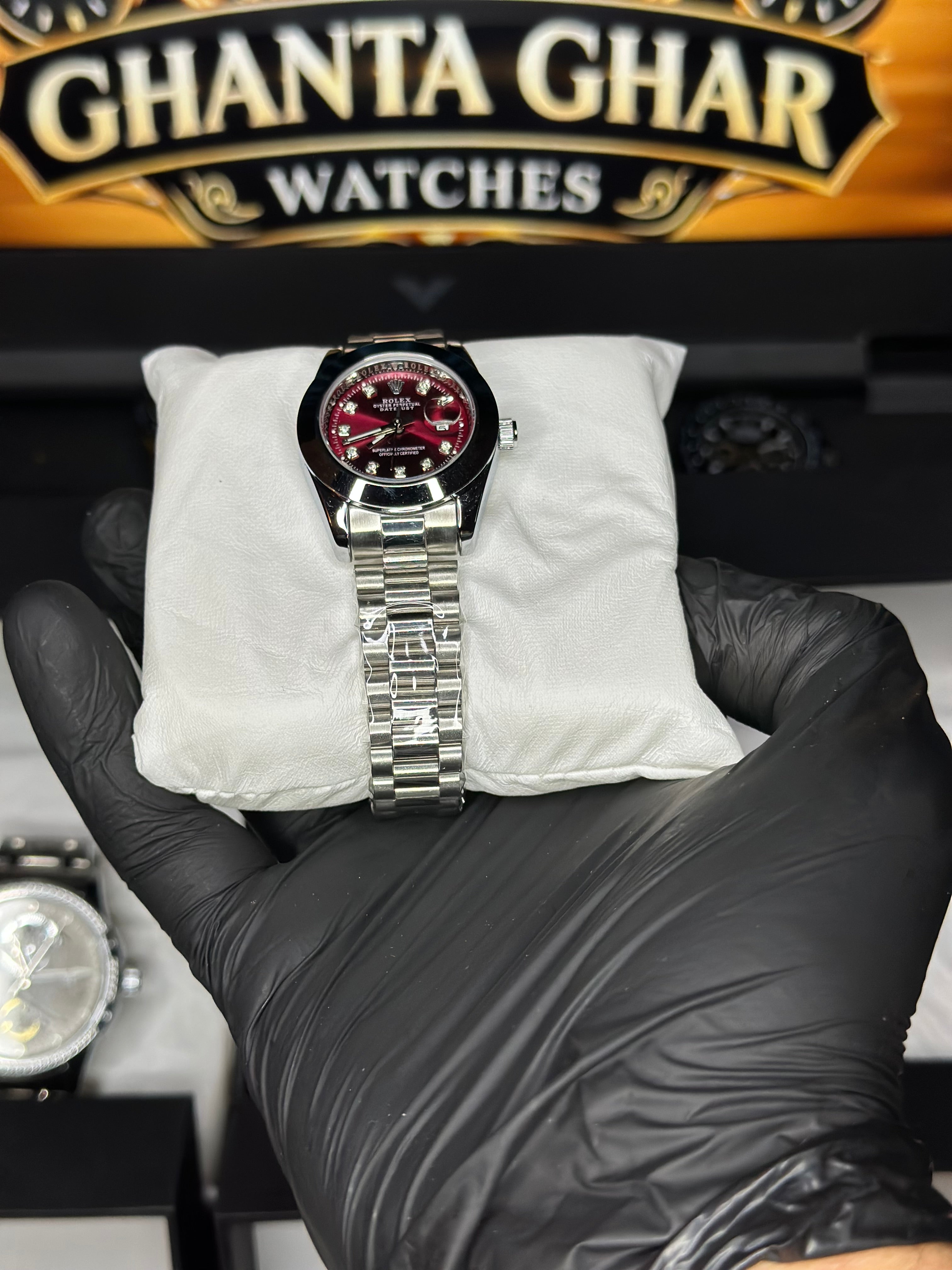Ladies Red Dial Rolex