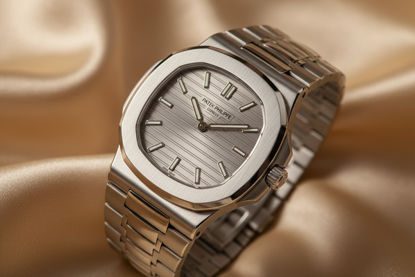 the background is ok but the watch is not good make it with chain patek and steel dial